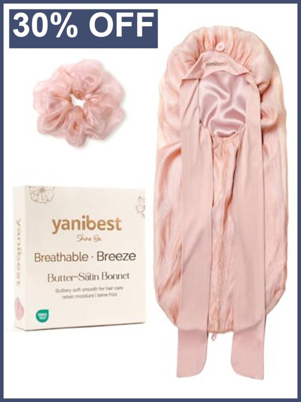 Satin Lined Sleep Bonnet Adjustable Mesh Hair Cap for Curly Braids